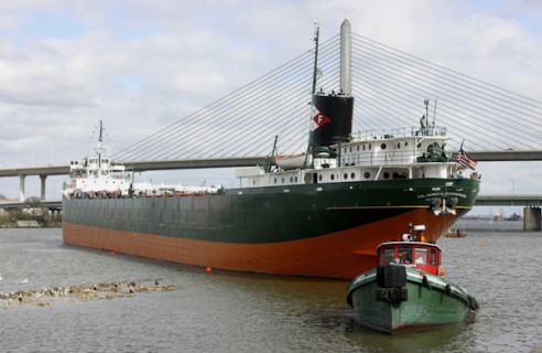 Tugs assisting in relocation of S/S COL. JAMES M. SCHOONMAKER in Toledo